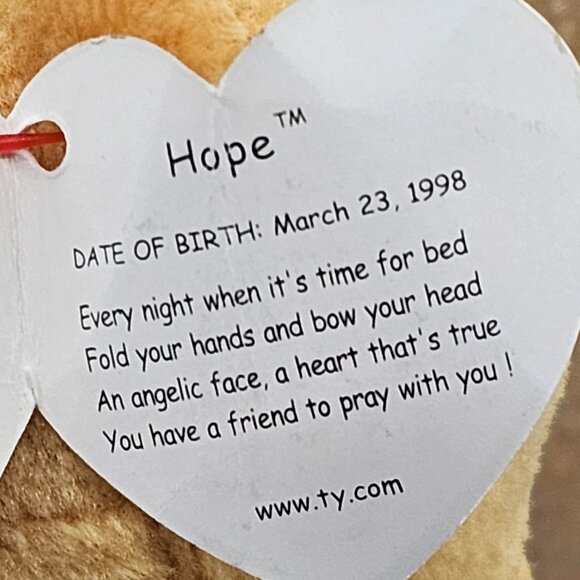 Beanie Baby Hope Bear - Picture 2 of 4